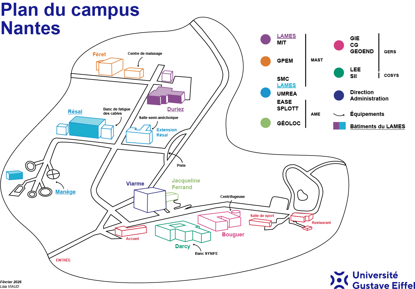 Plan du campus de Nantes