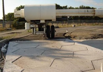Test sur le manège de fatigue d'une chaussée urbaine démontable (projet I-STREET)